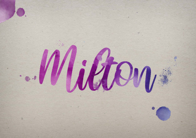 Free photo of Milton Watercolor Name DP