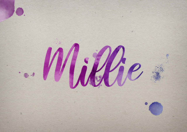 Free photo of Millie Watercolor Name DP
