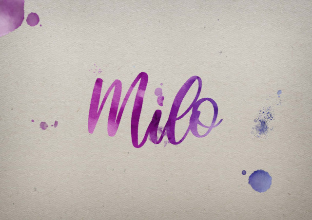 Free photo of Milo Watercolor Name DP