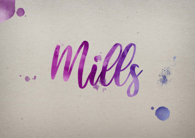 Free photo of Mills Watercolor Name DP