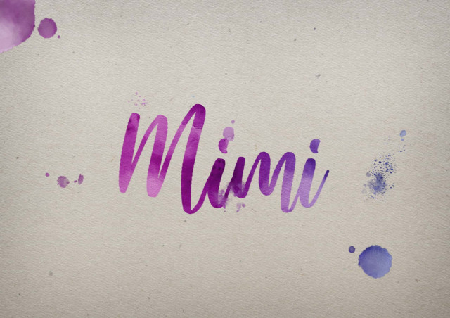 Free photo of Mimi Watercolor Name DP