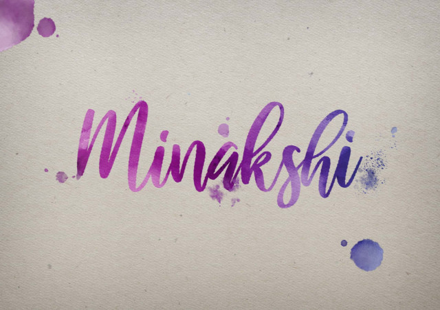 Free photo of Minakshi Watercolor Name DP