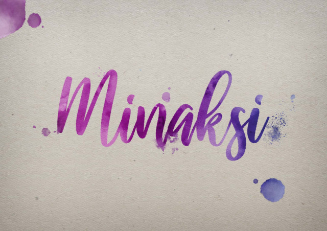 Free photo of Minaksi Watercolor Name DP