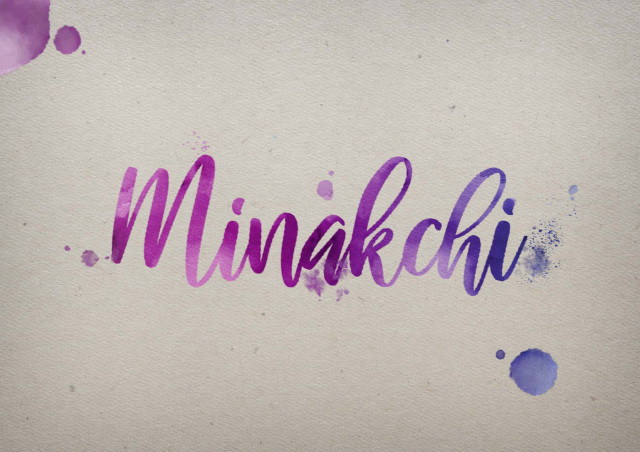 Free photo of Minakchi Watercolor Name DP