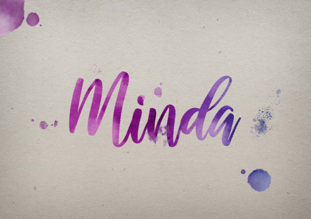 Free photo of Minda Watercolor Name DP