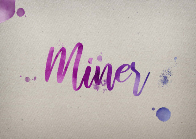 Free photo of Miner Watercolor Name DP