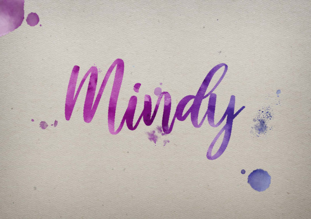 Free photo of Mindy Watercolor Name DP