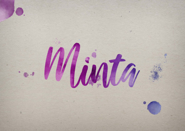 Free photo of Minta Watercolor Name DP