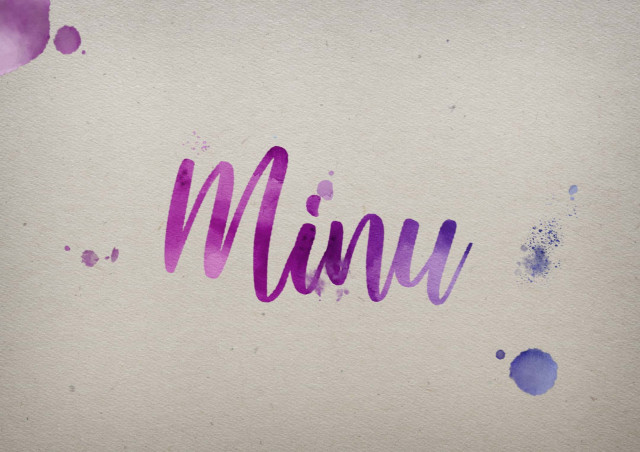 Free photo of Minu Watercolor Name DP