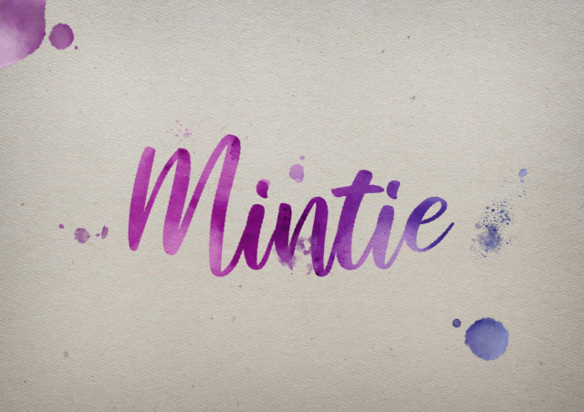 Free photo of Mintie Watercolor Name DP