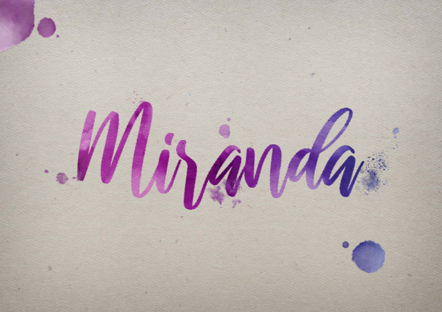 Free photo of Miranda Watercolor Name DP