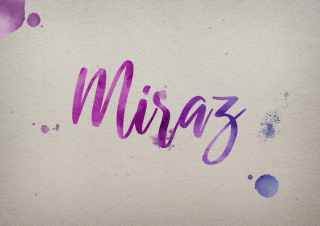 Free photo of Miraz Watercolor Name DP