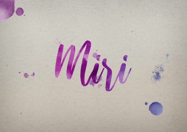 Free photo of Miri Watercolor Name DP