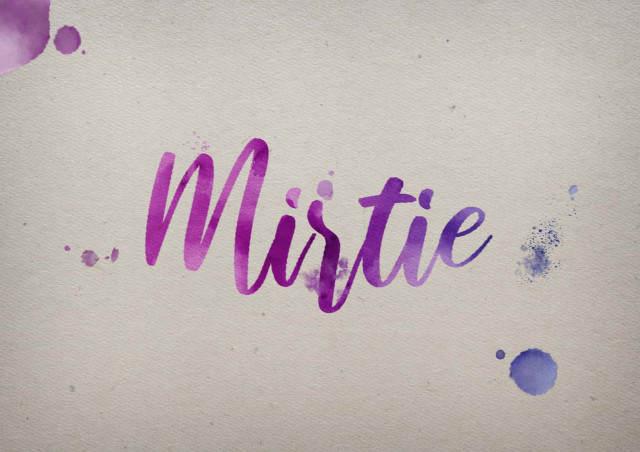Free photo of Mirtie Watercolor Name DP