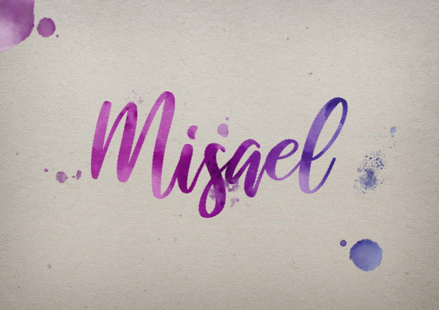 Free photo of Misael Watercolor Name DP