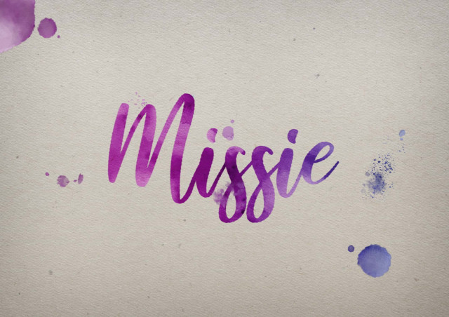 Free photo of Missie Watercolor Name DP