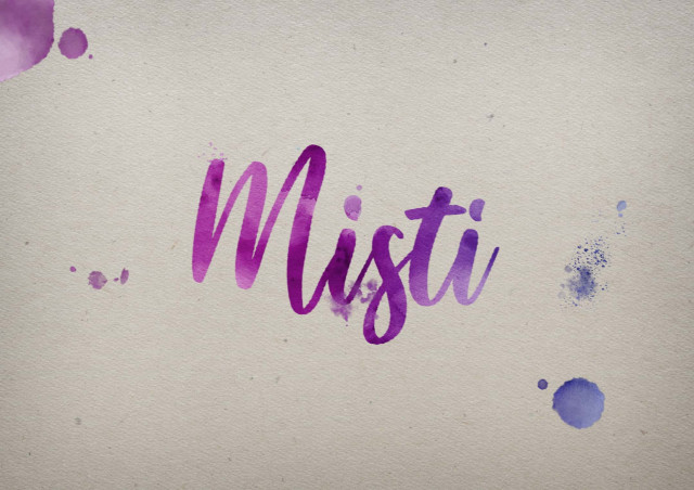 Free photo of Misti Watercolor Name DP