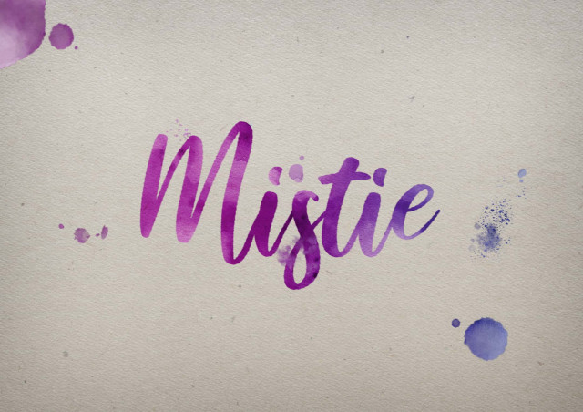 Free photo of Mistie Watercolor Name DP