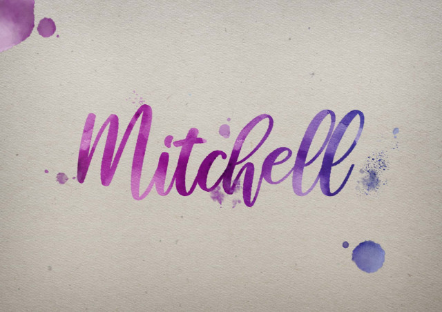 Free photo of Mitchell Watercolor Name DP