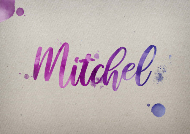 Free photo of Mitchel Watercolor Name DP