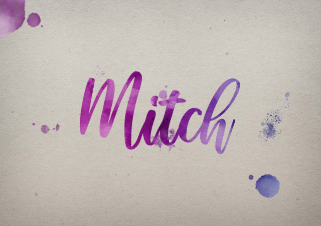 Free photo of Mitch Watercolor Name DP
