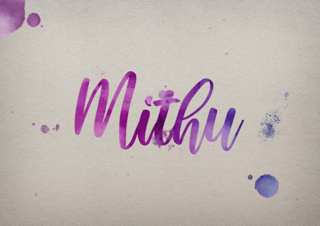 Free photo of Mithu Watercolor Name DP