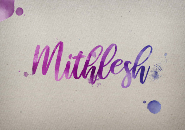 Free photo of Mithlesh Watercolor Name DP