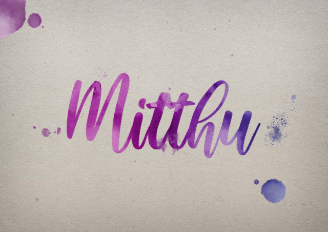 Free photo of Mitthu Watercolor Name DP