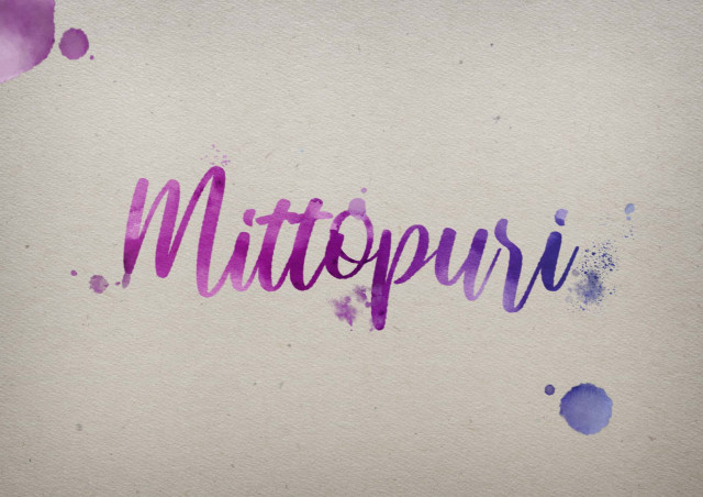 Free photo of Mittopuri Watercolor Name DP