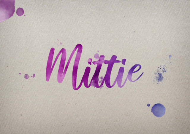 Free photo of Mittie Watercolor Name DP