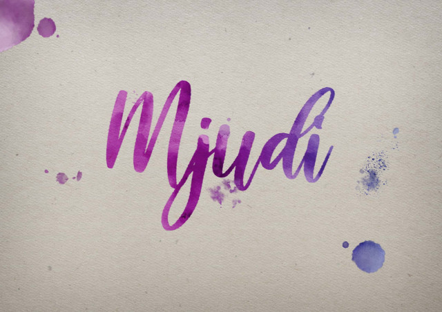 Free photo of Mjudi Watercolor Name DP