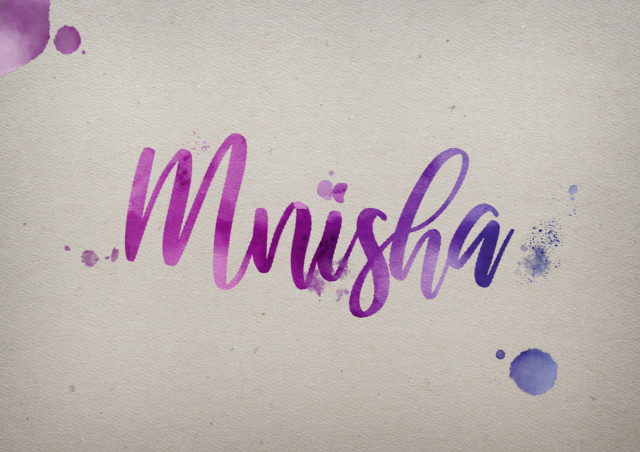 Free photo of Mnisha Watercolor Name DP