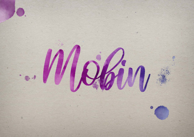 Free photo of Mobin Watercolor Name DP