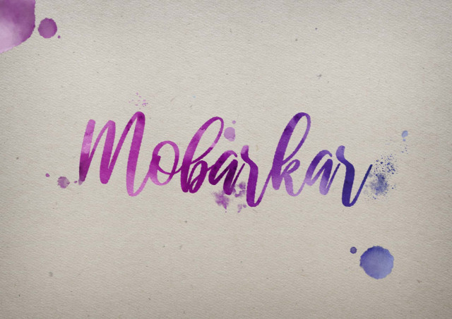 Free photo of Mobarkar Watercolor Name DP