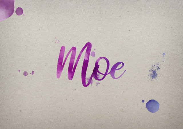 Free photo of Moe Watercolor Name DP