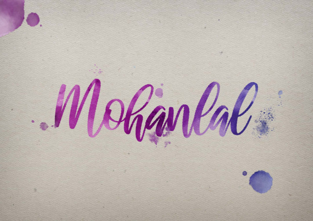 Free photo of Mohanlal Watercolor Name DP