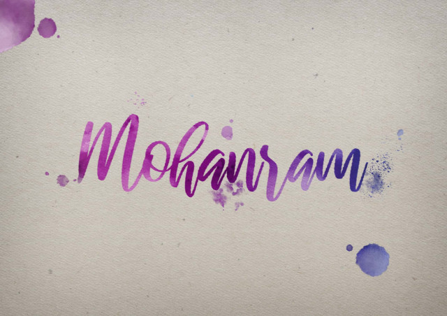 Free photo of Mohanram Watercolor Name DP