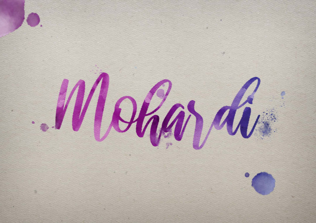 Free photo of Mohardi Watercolor Name DP