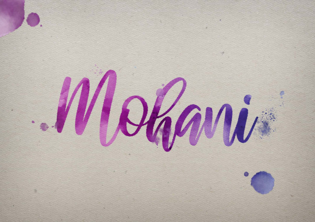 Free photo of Mohani Watercolor Name DP