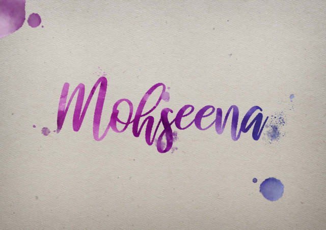 Free photo of Mohseena Watercolor Name DP