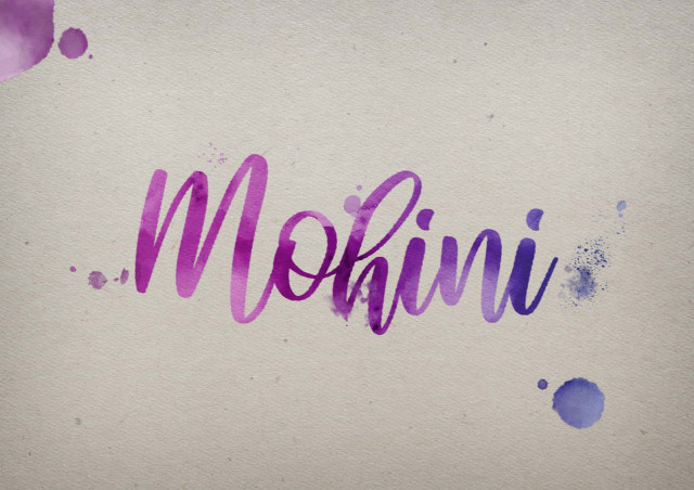 Free photo of Mohini Watercolor Name DP