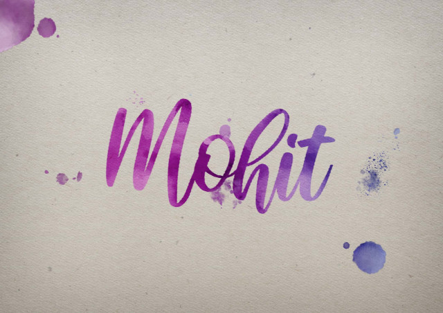 Free photo of Mohit Watercolor Name DP