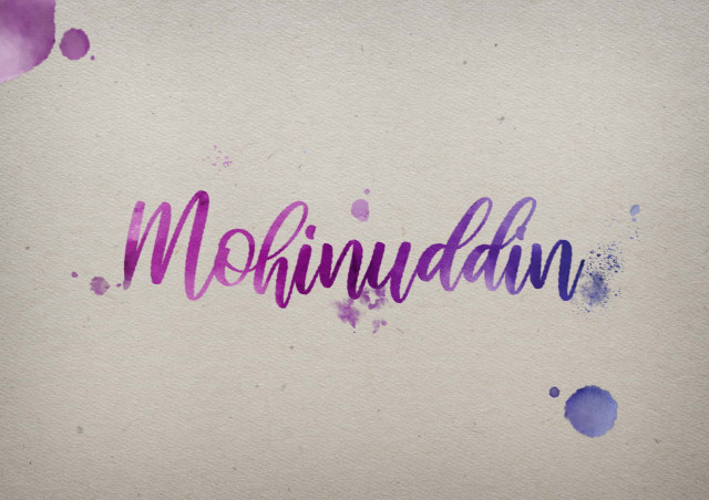 Free photo of Mohinuddin Watercolor Name DP