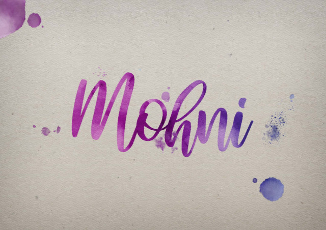 Free photo of Mohni Watercolor Name DP