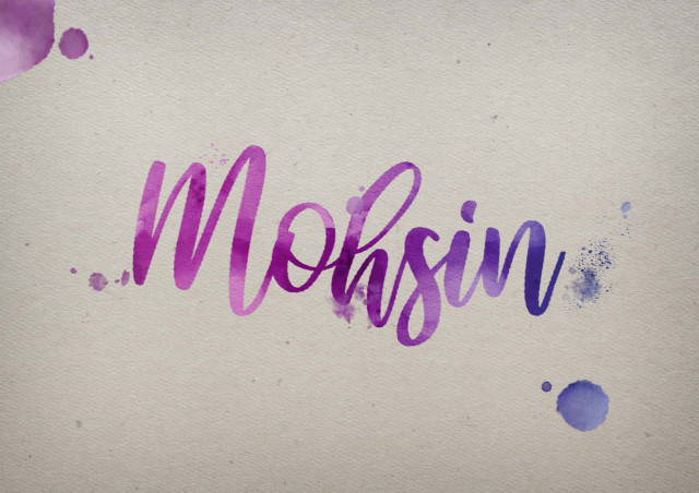Free photo of Mohsin Watercolor Name DP