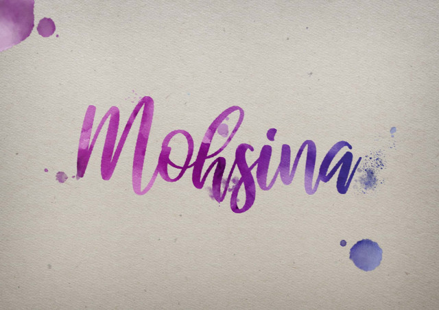 Free photo of Mohsina Watercolor Name DP