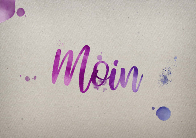 Free photo of Moin Watercolor Name DP