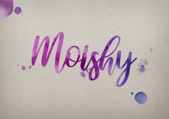 Free photo of Moishy Watercolor Name DP