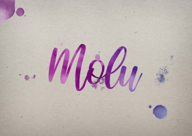 Free photo of Molu Watercolor Name DP