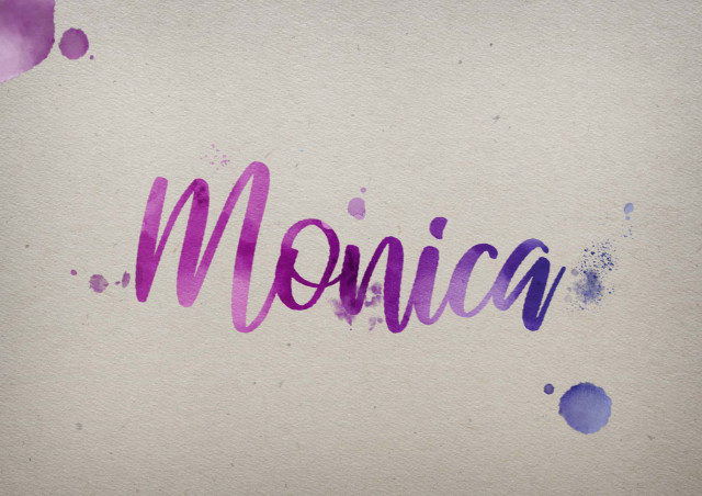 Free photo of Monica Watercolor Name DP